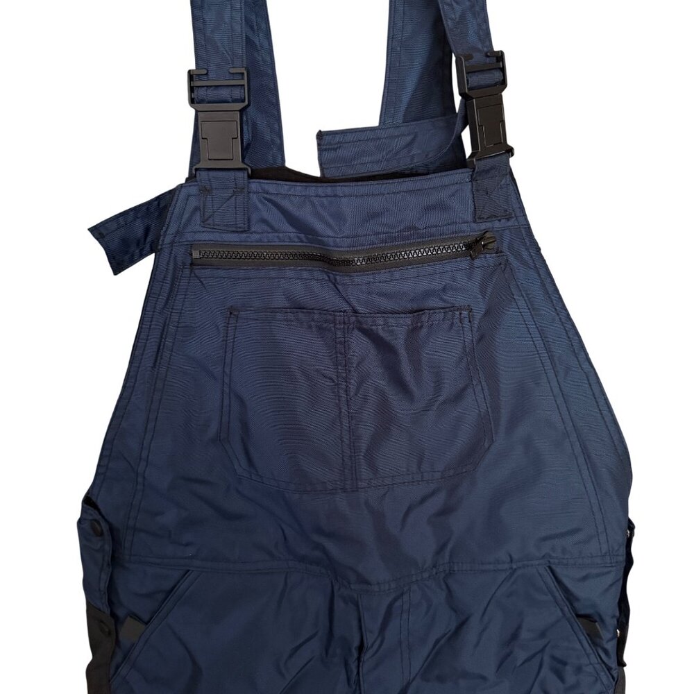 Drill Snow Freestyle Mens Bib Overalls M Blue & Black - Picture 2 of 6